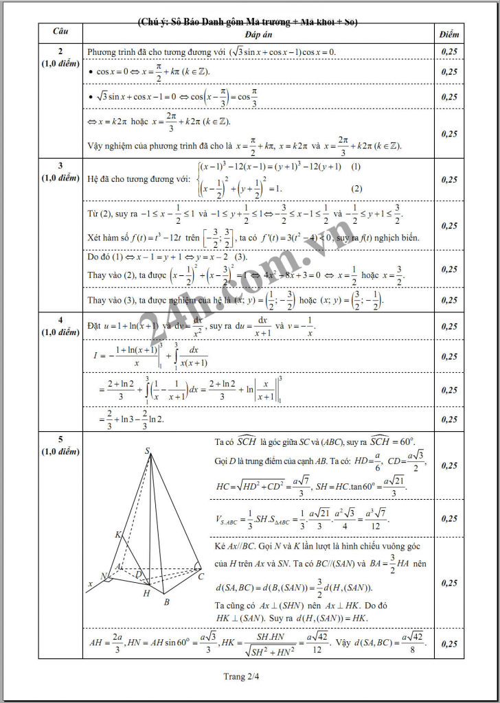 Dap an de thi dai hoc mon toan khoi a nam 2013 anh 4